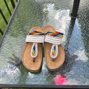 Colorful Beaded Women's Sandals